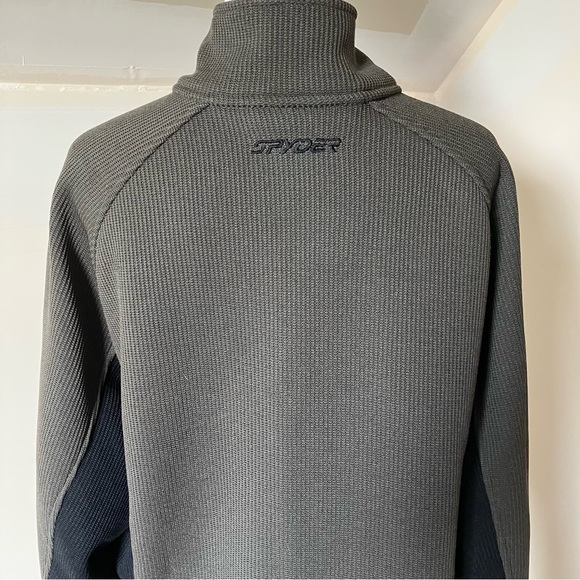 Men’s Spyder Green/Black Fleece Zip-up Sweatshirt size Large - Picture 5 of 7